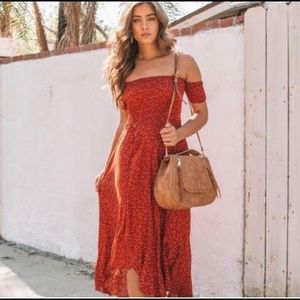 Oliviaceous Orange High Low dress